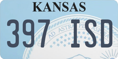 KS license plate 397ISD