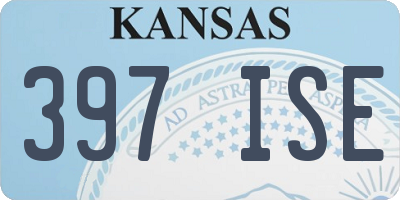 KS license plate 397ISE
