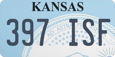 KS license plate 397ISF