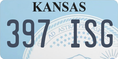 KS license plate 397ISG