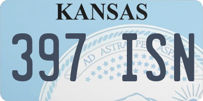 KS license plate 397ISN