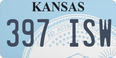 KS license plate 397ISW