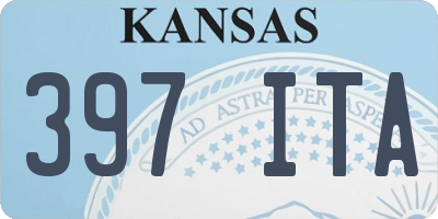KS license plate 397ITA