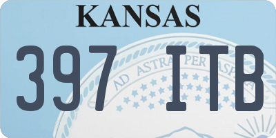 KS license plate 397ITB