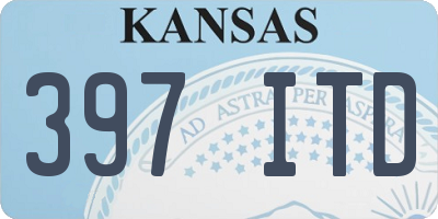 KS license plate 397ITD