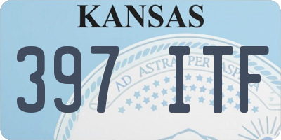 KS license plate 397ITF