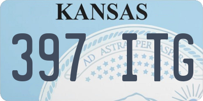 KS license plate 397ITG