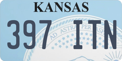 KS license plate 397ITN