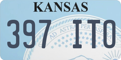 KS license plate 397ITO