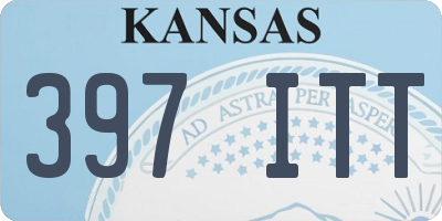 KS license plate 397ITT