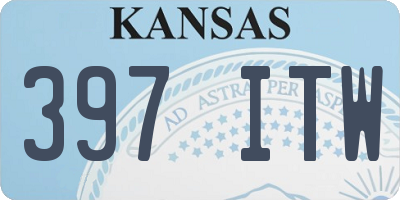 KS license plate 397ITW