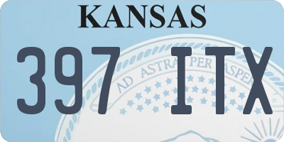 KS license plate 397ITX