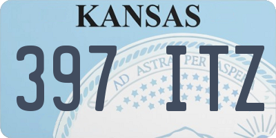 KS license plate 397ITZ