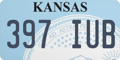 KS license plate 397IUB