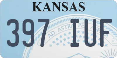 KS license plate 397IUF