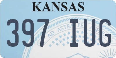 KS license plate 397IUG