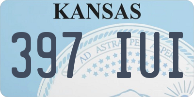 KS license plate 397IUI
