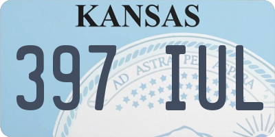 KS license plate 397IUL