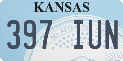 KS license plate 397IUN