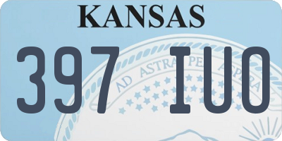 KS license plate 397IUO