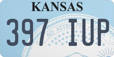 KS license plate 397IUP