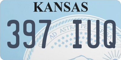 KS license plate 397IUQ