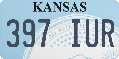 KS license plate 397IUR