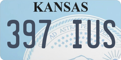 KS license plate 397IUS