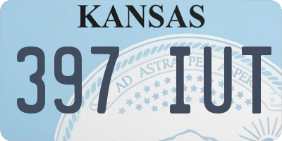 KS license plate 397IUT