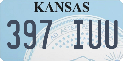 KS license plate 397IUU