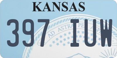 KS license plate 397IUW