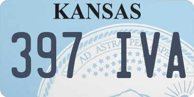 KS license plate 397IVA