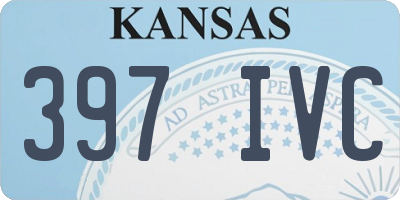 KS license plate 397IVC