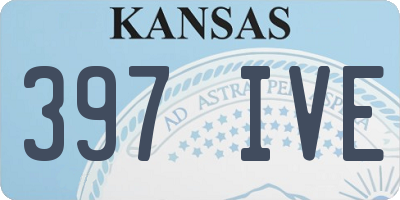 KS license plate 397IVE