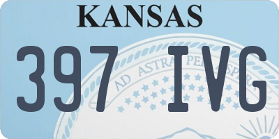 KS license plate 397IVG