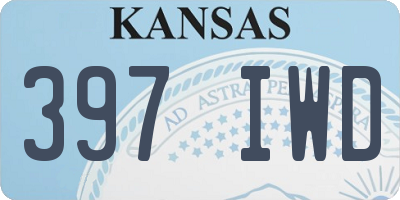 KS license plate 397IWD