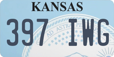 KS license plate 397IWG