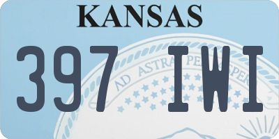 KS license plate 397IWI
