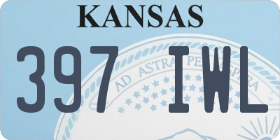 KS license plate 397IWL