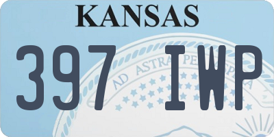 KS license plate 397IWP