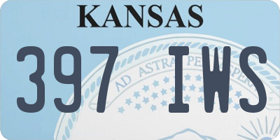 KS license plate 397IWS