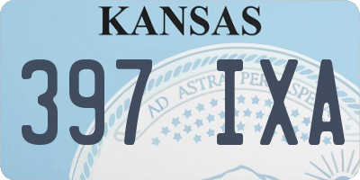 KS license plate 397IXA
