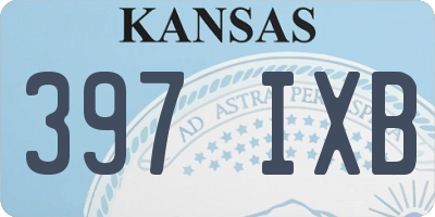 KS license plate 397IXB