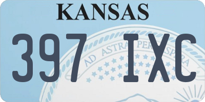 KS license plate 397IXC