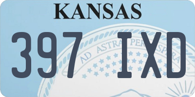 KS license plate 397IXD