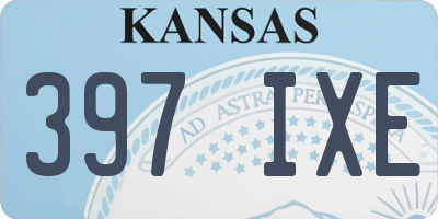 KS license plate 397IXE