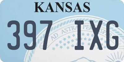 KS license plate 397IXG