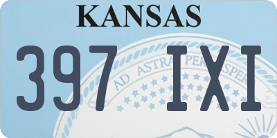 KS license plate 397IXI