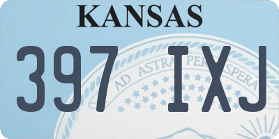KS license plate 397IXJ
