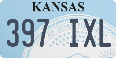 KS license plate 397IXL